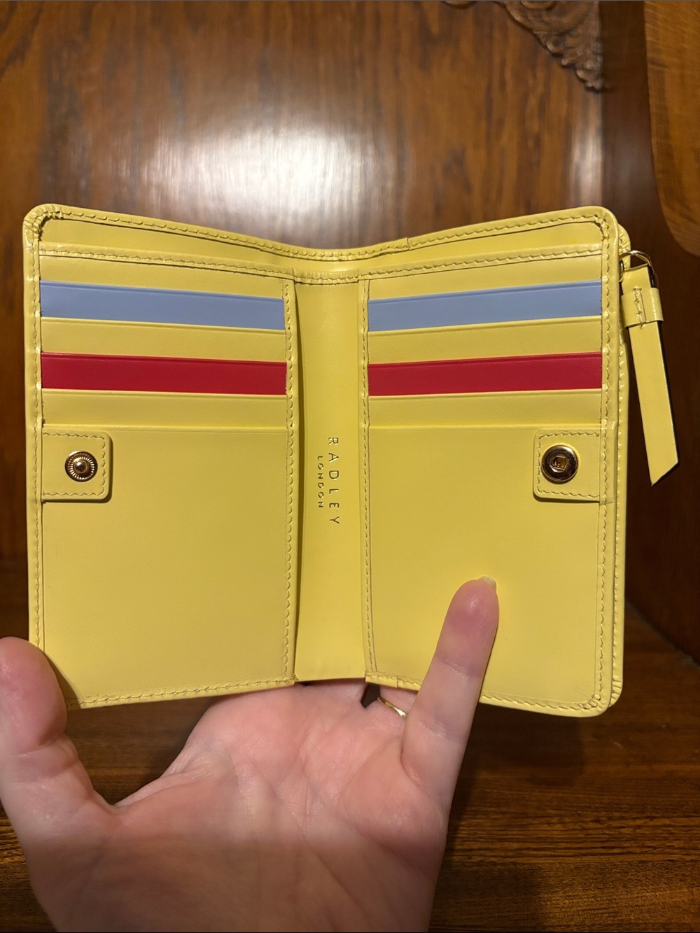 NWT-Radley London-Oh Buoy π Medium Bifold Wallet-Light Yellow-$108 - Picture 9 of 16